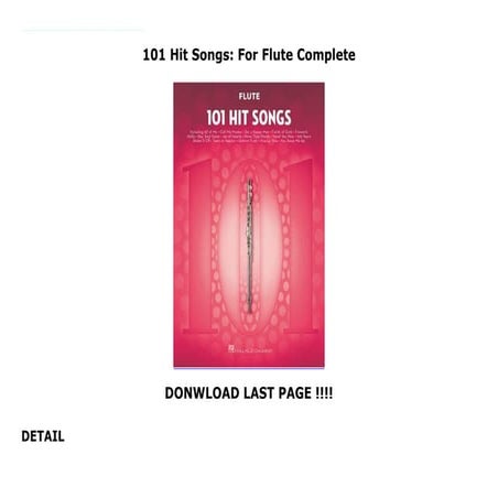 101 Hit Songs: For Flute Complete | PDF