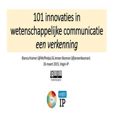 101 innovaties in de wetenschappelijke communicatie