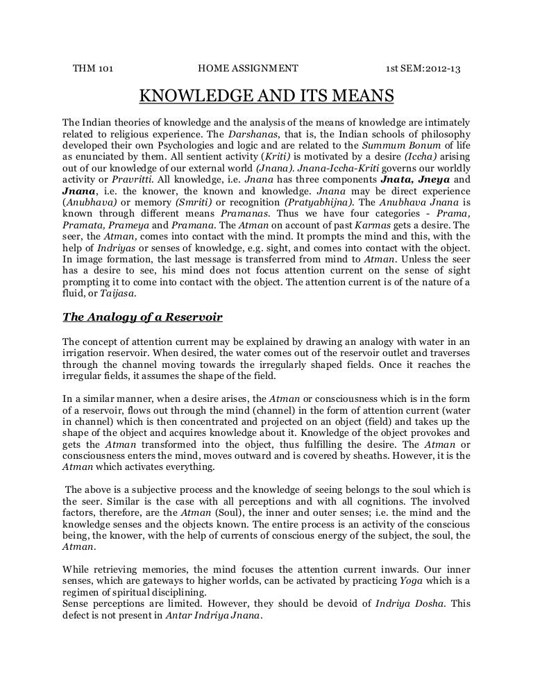 knowledge and its means