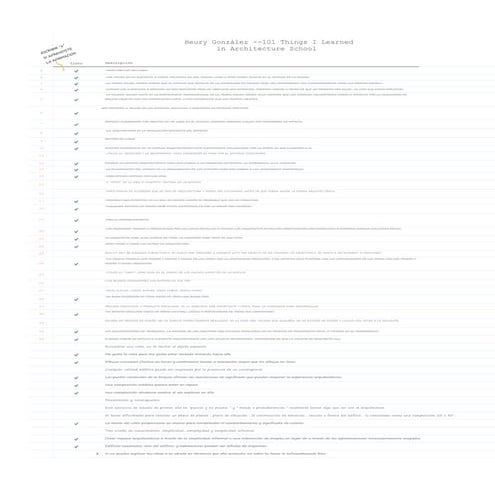 101 que aprendi en la escuela de arquitectura hgm