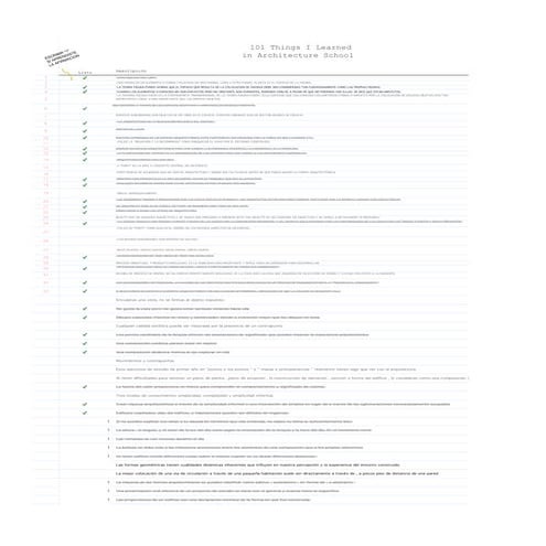 101 cosas que aprendi en la escuela de arquitectura