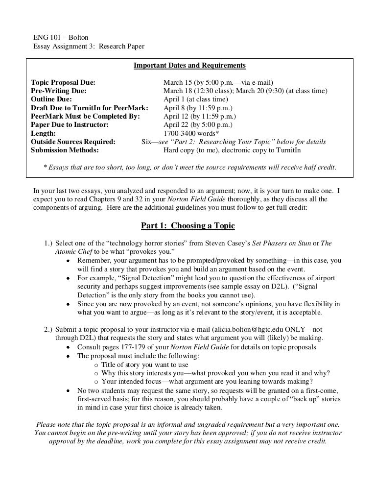 Research paper assignments