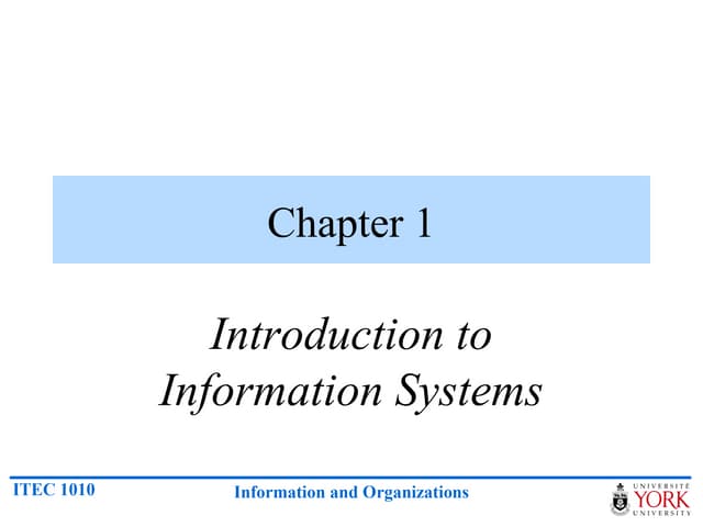 Introduction to Information System