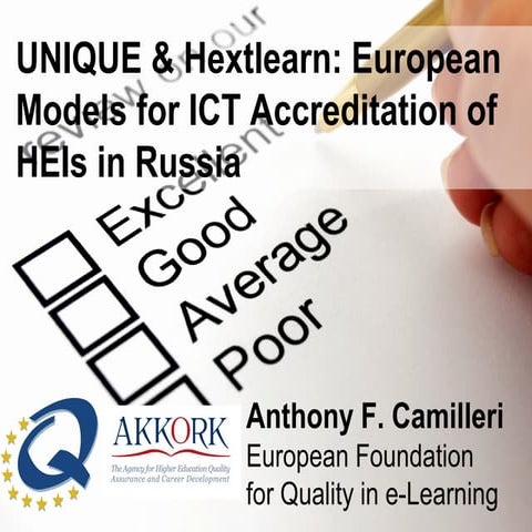 Moscow Education Online 2010 - UNIQUe and HEXTLEARN