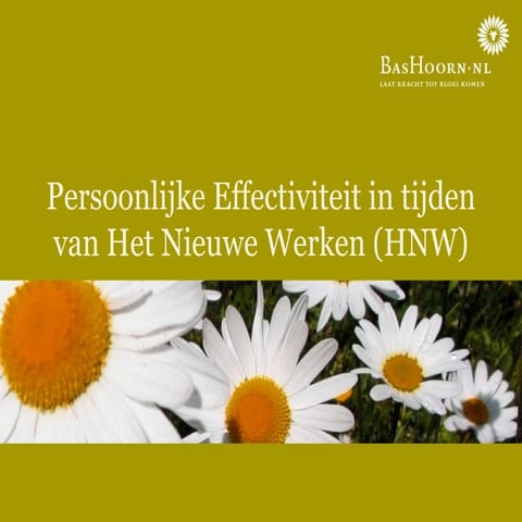 Het Nieuwe Werken: Zelfmanagement