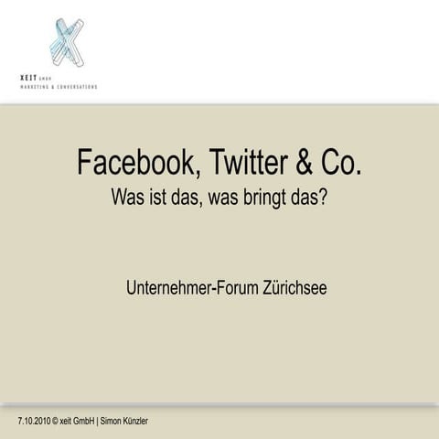 Facebook, Twitter & Co. - Was ist das, was bringt das?