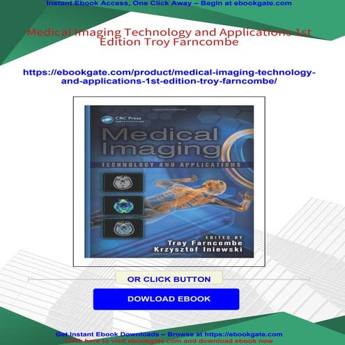 Medical Imaging Technology and Applications 1st Edition Troy Farncombe ...