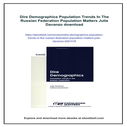 Dire Demographics Population Trends In The Russian Federation Population Matt...