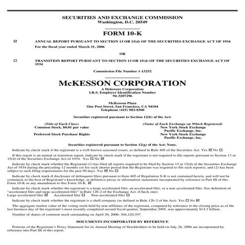 Fiscal 2006 10-K Annual Report 