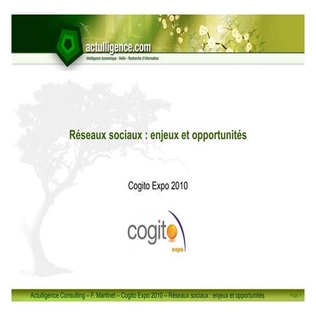 Médias Sociaux : enjeux et opportunités