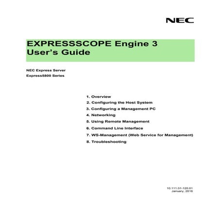 NEC Server Documents
