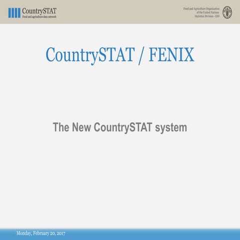 Data Management System of the FAO Statistics Divison | PPTX