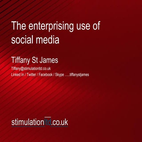 Enterprising use of social media