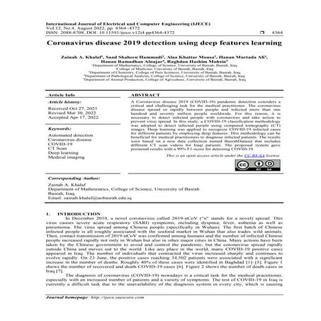Coronavirus disease 2019 detection using deep features learning