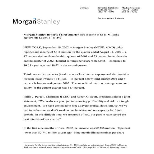 morgan stanley Earnings Archive 2002 3rd 