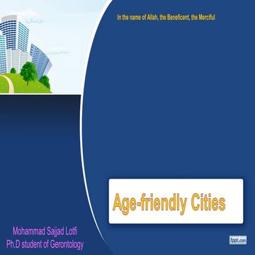 Age-friendly Cities
