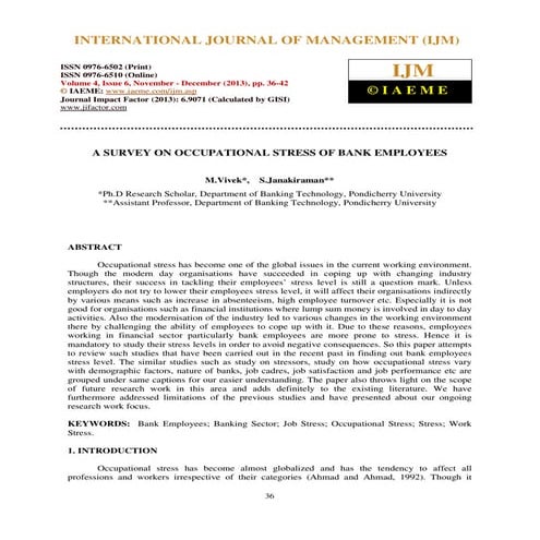 2.[9 17]factors causing stress and impact on job performance | PDF