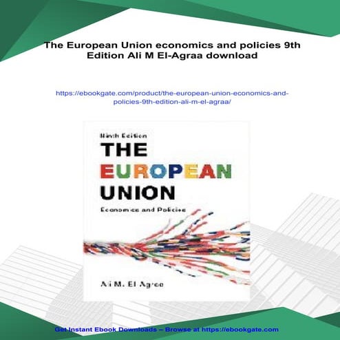 The European Union economics and policies 9th Edition Ali M El-Agraa | PDF