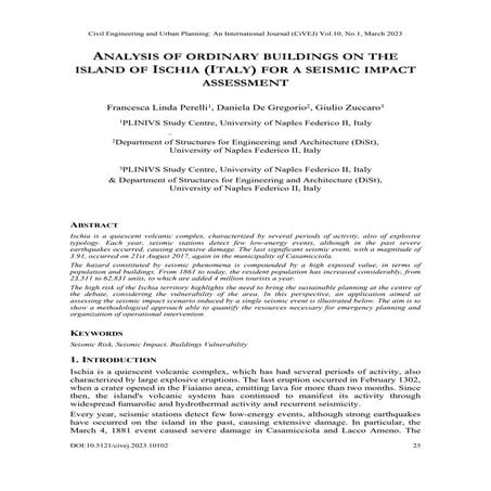 Seismic vulnerability assessment using field survey and Remote Sensing ...