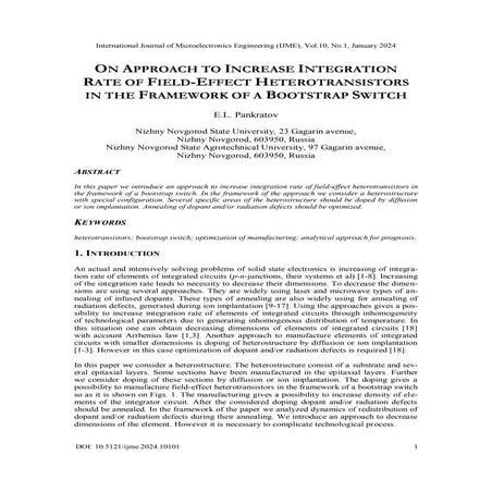 ON APPROACH TO OPTIMIZE MANUFACTURING OF P-N-HETEROJUNCTIONS IN ...