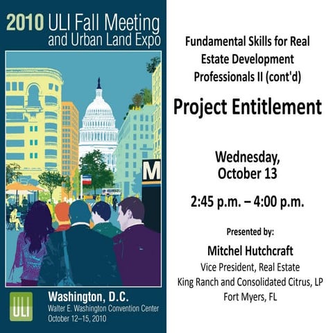 Fundamental Skills for Real Estate Development Professionals II. Con't Projec...