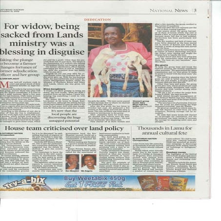 For Mama Alice Kasika being sacked from Lands was a blessing