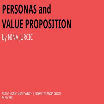 Personas and Value Proposition | PDF