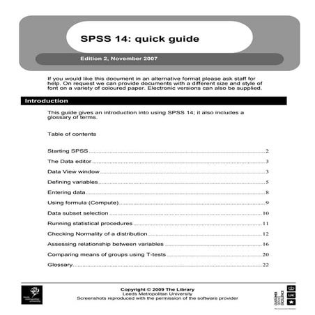 SPSS GUIDE
