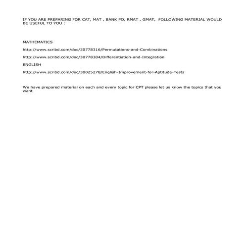 CAT, MAT, GMAT, RMAT, XAT, CET