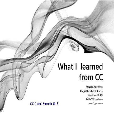 What I learned from CC - Jay Yoon