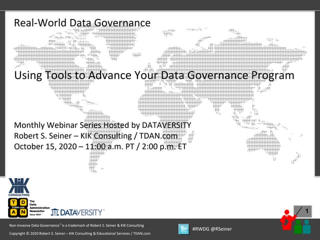 RWDG Slides: Using Tools to Advance Your Data Governance Program