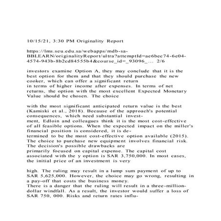 101521, 330 PM Originality Reporthttpslms.seu.edu.sa