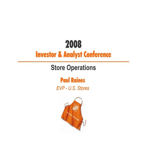 home depot Paul Raines Presentation 