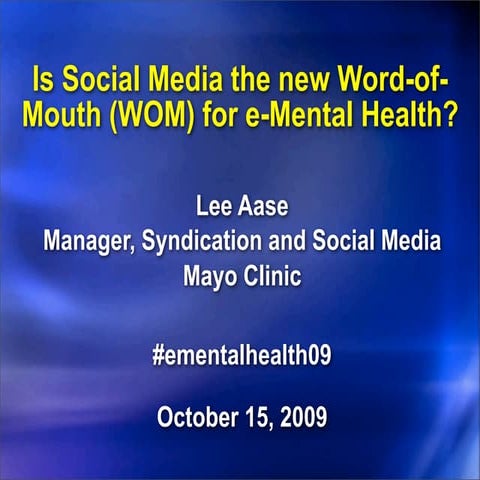 E-Mental Health Summit