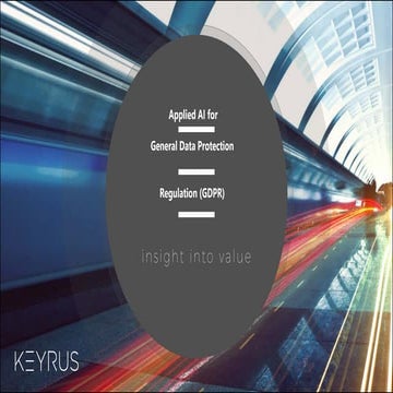 Big Data LDN 2017: Applied AI for GDPR