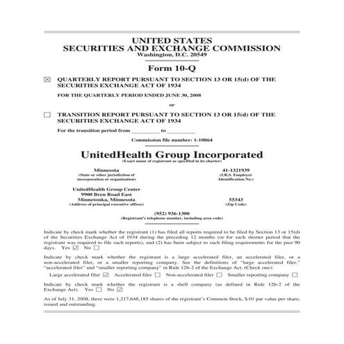 United Health Group [PDF Document] Results of Operations | PDF