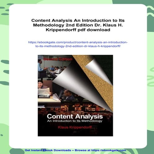 Content Analysis An Introduction to Its Methodology 2nd Edition Dr ...