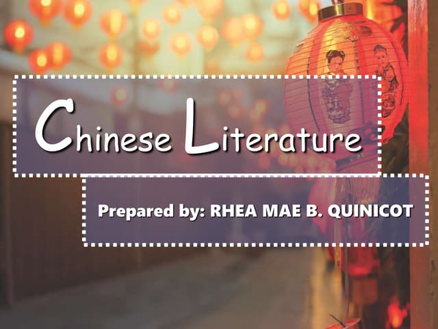 101954186 Powerpoint Presentation For Chinese Lit Ppt 101954186 Powerpoint Presentation For Chinese Lit Ppt
