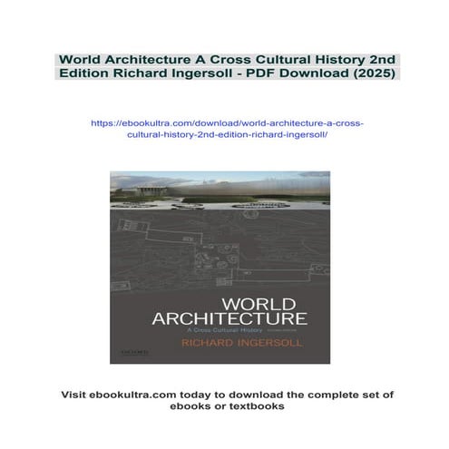 World Architecture A Cross Cultural History 2nd Edition Richard Ingersoll | PDF