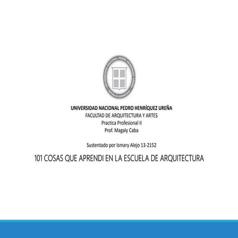 101 cosas que aprendi en la escuela de arquitectura
