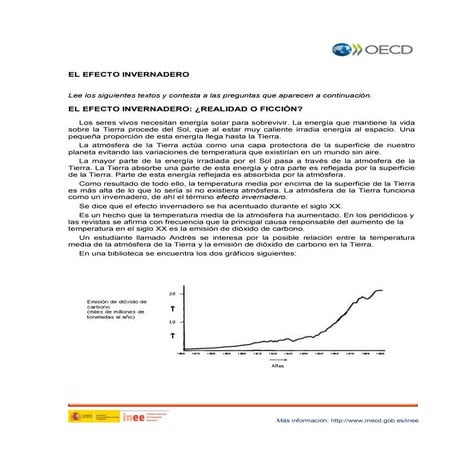 PISA ciencias:Efecto invernadero