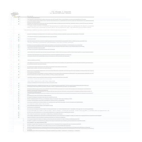 101 que aprendí en la escuela de Arquitectura (CJ)