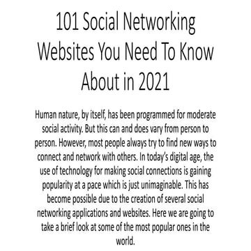 101 social media and networking and bookmarking sites in the world