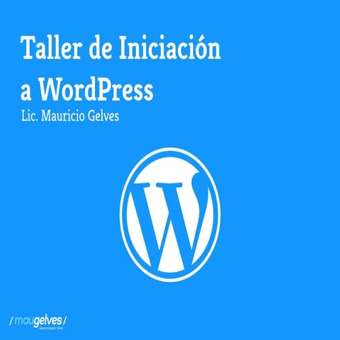 Taller de Iniciación a WordPress