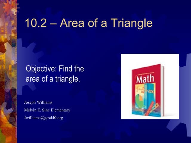 10.2 - Area of a Triangle