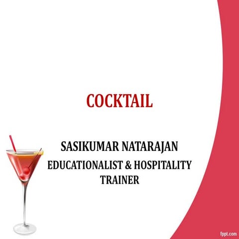 Bar basics and service technique | PPTX