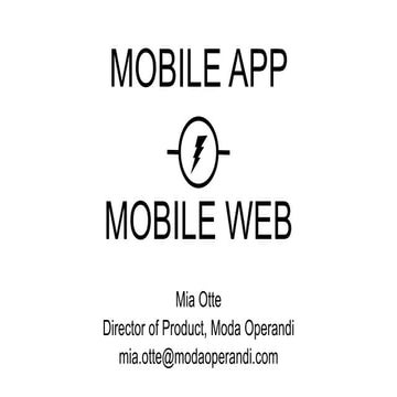 Head to head: mobile app vs. mobile web, Glossy Forum, October 20th