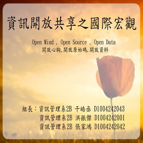 資訊開放共享之國際宏觀1020526