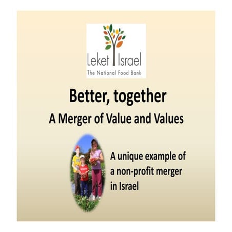Non-profit Merger - Leket Israel