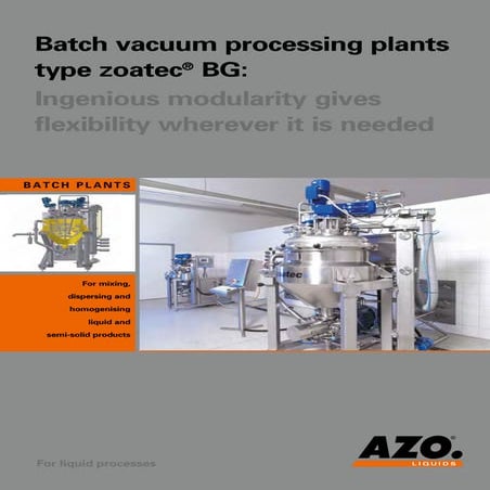 Batch Vacuum Processing Plant | PDF